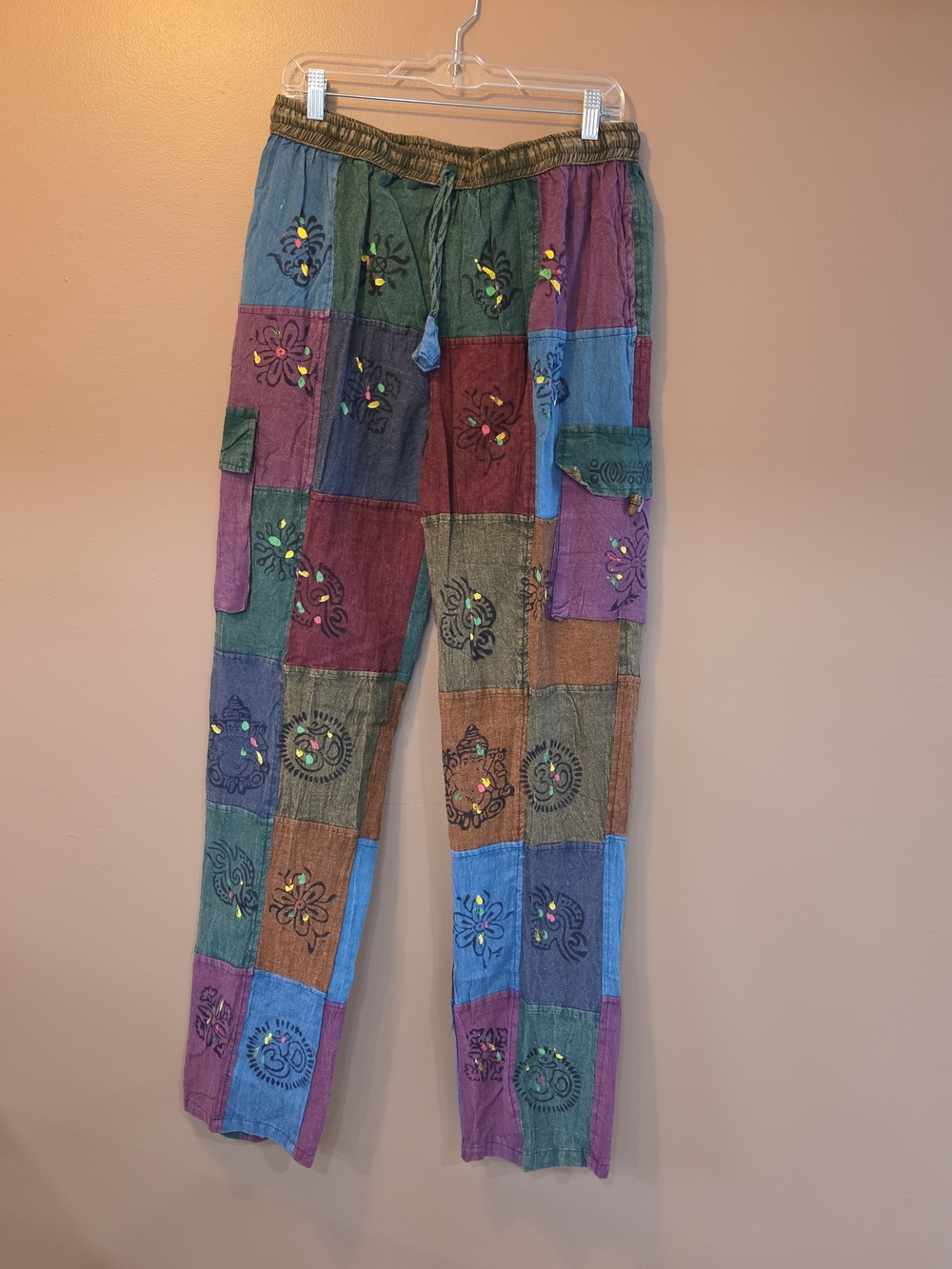 Multi-Color Patchwork Embroidered Pants
